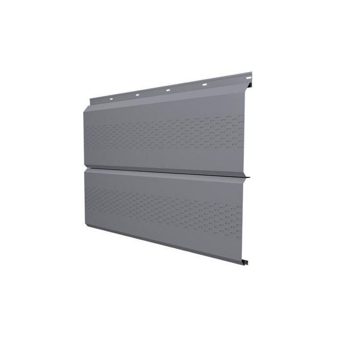 Софит ЭкоБрус с перфорацией 0,345 Grand Line 0,45 PE RAL7004 сигнальный серый